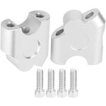 Ersandy - rehausseur de guidon, 22mm universal moto guidon riser handlebar clamp b k move mount adapter(chrome ...