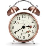 Ersandy - reveil cloche classique, reveil matin vintage retro silencieux, r�veil analogique lumineux ...