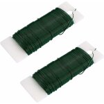 Ersandy - rouleaux de fil de fleuriste vert fil de pagaie flexible pour bricolage, guirlande de nol, ...