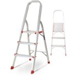 Escabeau � 3 marches bm tools bmt - esc3 - alu - haut. de travail : 59 cm - prend peu de place et se ...