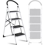 Escabeau � 4 marches bm tools bmt - esc4 - acier, haut. de travail : 95 cm, se range facilement, marches ...