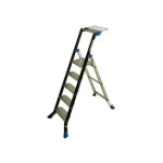 Escabeau 5 marches escalux escabati aluminium hauteur accs 3, 11m marches xxl spcial bati - matriaux ...