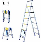 Escabeau 7 marches telescopique extendact6, echelle telescopique 2m + 1. 7m, escabeau pliable tlescopique, ...