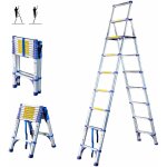 Escabeau 9 marches telescopique extendact9, echelle telescopique 2, 6m + 2, 3m, escabeau pliable tlescopique, ...