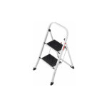 Hobbytech - escabeau en acier de 2 marches tabouret marche pied pliant l46 x l71 x h104 cm echelle avec ...