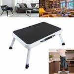 Escabeau en acier, escabeau pliant, escabeau l�ger, 1 marche, escalier int�rieur antid�rapant avec main ...