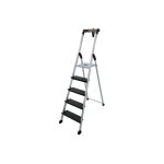Hailo - escabeau aluminium 4xl black + porte seau 3 marches