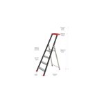 Escalux - escabeau en aluminium professionnel 4 marches haut. travail 2, 80 m - prolux plus