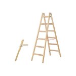 Matis�re - escabeau bois 2x7 marches - hauteur atteignable 3. 40m - 71410 / 2x7 / 79640