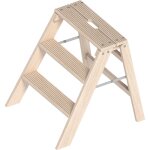 Layher - escabeau en bois, charge max 150 kg, 3 marches