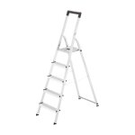 Escabeau domestique pliable en aluminium 5 marches ultra l�ger hailo l40