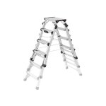 Hailo - escabeau double acc�s professionnel t�lescopique 2x6 marches d100