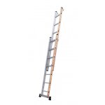 Jamais utilise] escabeau echelle 2 plans tubesca pronor coulisse  corde 2x7marches charge 150kg en aluminium ...