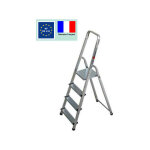 Escalux - escabeau m�nager de s�curit� aluminium 4 marches hauteur 2, 77 m - alumixte