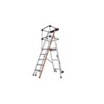 Jamais utilise] escabeau plate - forme double tablette tubesca raptor garde - corps lisse 6 marches h2. ...