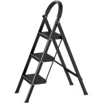 Flasidu - escabeau pliant � trois marches, capacit� de charge 150 kg, marches antid�rapantes, corps en ...