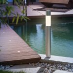 Borne solaire élégante pole light bi couleur Borne solaire élégante pole light bi couleur