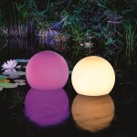 Esotec - boule solaire multicolore �tanche 20 cm avec t�l�commande, boite de 2