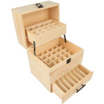 Haloyo - essential bois huile boite organisateur huile essentielle de transport valise de rangement en ...