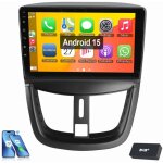Essgoo - autoradio android 15 avec apple carplay pour peugeot 207 (2006 - 2015) gps wifi bt rds 4 + 64g ...