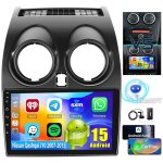 Essgoo - autoradio android 15 pour nissan qashqai j10 2007 - 2013, apple carplay - 4 + 64g dab +