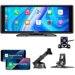 Essgoo - cam�ra de recul sans fil apple carplay android auto + �cran couleur portable 10, 26 pouces cam ...