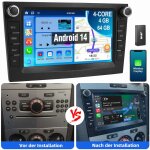 Essgoo - pour opel corsa c d zafira b astra g h combo vivara vivaro android14 carplay autoradio gps rds ...