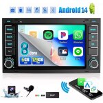 Essgoo - radio android de 8 n�cleos para coche, gps, dab + , carplay, para vw multivan t5, touareg 7l ...