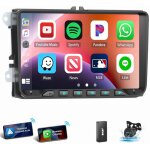Essgoo - pour vw golf 5 6 passat touran tiguan autoradio 9' android 14 gps navi wifi carplay 2 + 64g ...