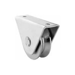 Estampaciones ebro - roue gorge v sur roulement pour portail 20mm en applique - 120mm
