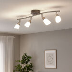 Esto - plafonnier led barre de spots plafonnier de salon, avec spots r�glables, 4x 3w 4x 240lm 3000k, ...