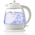 Eta eta bouilloire en verre crystal - 1, 7 l - 2200 w - arr�t automatique - blanc (eta315490010)