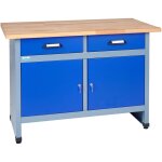 Kupper - kpper tabli modle 12057, l. 120 cm, 2 portes, 2 tiroirs, bleu outremer