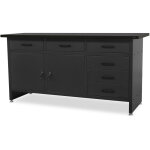 �tabli d?atelier henry, 1700 x 850 x 600 mm, all black: noir