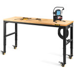 Vevor etabli garage atelier table de travail 155x51x105 cm hauteur reglable 80 - 105 cm, etabli plateau ... Vevor etabli garage atelier table de travail 155x51x105 cm hauteur reglable 80 - 105 cm, etabli plateau ...