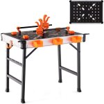 �tabli pliable avec 2 pinces et 4 serrages, table de travail avec 3 bo�tes � outils?charge 454kg