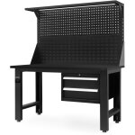 �tabli professionnel logan, 1500 x 1700 x 750 mm, all black: noir