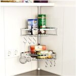 �tag�res d'angle alpina cuisine avec barre t�lescopique + 6 crochets d'�tag�re