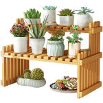 �tag�re bambou 40cm pour plantes - support bureau int�rieur ext�rieur balcon jardin terrasse
