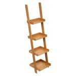 Etag�re echelle bambou 4 niveaux 38x33x146 cm - silumen