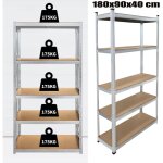 Dayplus - etag�res de garage rayonnage � 5 niveaux rayonnage sans boulons stockage robuste 180x90cm