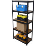 �tag�re lourde relaxdays, h x l x p 168 x 80 x 40 cm, 350 kg, 5 niveaux, design industriel, rangement ...