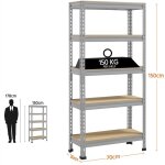 Etag�res de rangement �tag�re metallique atelier / garage / cuisine charge lourde 150 kg par niveau sans ...