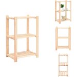 �tag�re de stockage 3 niveaux 60x38x90 cm pin solide 150 kg - �tag�re de rangement - �tag�re industrielle ...