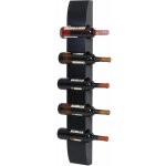 Hhg - jamais utilis�] �tag�re � vin colmar, �tag�re murale � bouteilles en bois, pour 5 bouteilles 99x13x9cm, ...