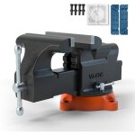 Etau deetabli polyvalent largeur machoire 15, 2 cm etau deatelier avec enclume fonte ductile 7, 3x8 cm ...
