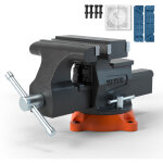 Etau etabli polyvalent largeur machoire 16, 7 cm etau atelier enclume fonte ductile ouverture vers lavant ...