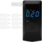 Ethylotest electronique avec 8 embouts buccaux, alcootest portable avec rechargeable usb, ethylom�tre ...