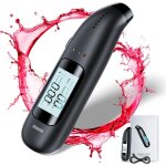 Ethylotest de police avec affichage digital lcd bleu, avec batterie rechargeable usb ethylotest professionnel, ...