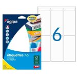 Etiquettes adh�sives 46 x 97 mm agipa 114025 - pochette de 96